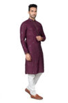 Cotton Silk Work Kurta For men (1)