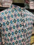 Ikat Printed Lining Crochet Kurta