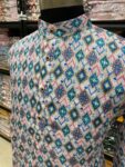 Ikat Printed Lining Crochet Kurta